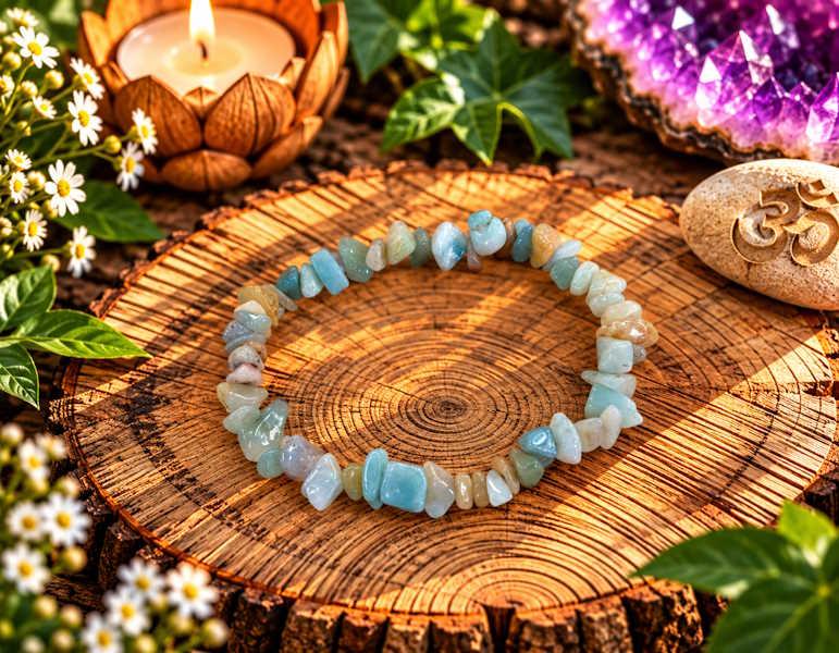 Pulsera chip Amazonita